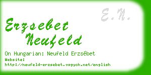 erzsebet neufeld business card